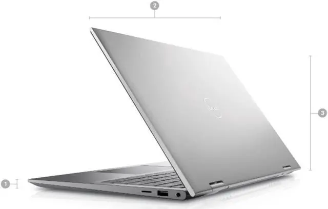 Alt view image 2 of 6 - Dell Inspiron 5410 2-in-1 Laptop | 14" 1920x1080 FHD | Core i7-1195G7 - 128GB SSD Hard Drive - 4GB RAM | 4 cores @ 5 GHz Win 11 Home Silver