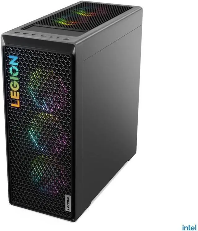 Main image of Lenovo Legion T7 34IRZ8 Tower Desktop (2024) | Core i7 - 13700KF - 1TB SSD Hard Drive - 16GB RAM - Nvidia GeForce RTX 4070 Ti | 16 cores @ 5.4 GHz - 12GB GDDR6 Win 11 Home Black