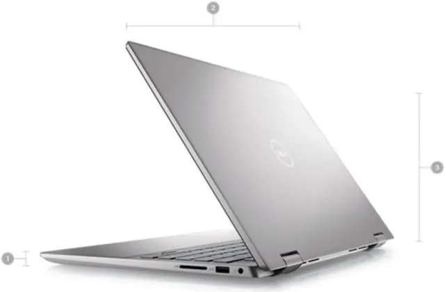 Alt view image 2 of 6 - Dell Inspiron 7420 Plus 2-in-1 Laptop (2022) Touch | 14" 1920x1200 FHD+ | Core i7 - 1255U - 512GB SSD Hard Drive - 24GB RAM | 10 cores @ 4.7 GHz Win 11 Pro Silver