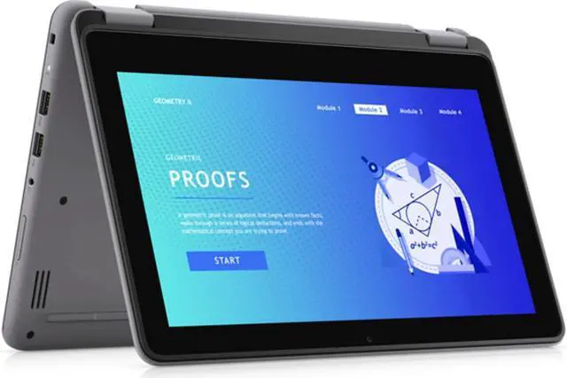 Alt view image 2 of 6 - Dell Latitude 3140 2-in-1 Laptop (2023) Touch | 11.6" 1366x768 HD | N Series - N200 - 64GB SSD Hard Drive - 4GB RAM | 4 cores @ 3.7 GHz Win 11 Pro Black