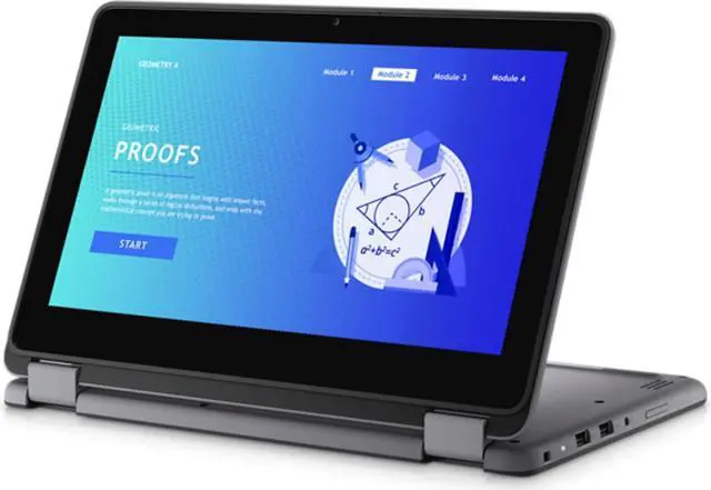 Alt view image 3 of 6 - Dell Latitude 3140 2-in-1 Laptop (2023) Touch | 11.6" 1366x768 HD | N Series - N200 - 64GB SSD Hard Drive - 4GB RAM | 4 cores @ 3.7 GHz Win 11 Pro Black