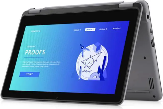 Alt view image 4 of 6 - Dell Latitude 3140 2-in-1 Laptop (2023) Touch | 11.6" 1366x768 HD | N Series - N200 - 64GB SSD Hard Drive - 4GB RAM | 4 cores @ 3.7 GHz Win 11 Pro Black