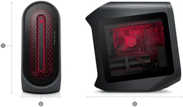 Alt view image 2 of 6 - Dell Alienware Aurora Ryzen Edition R15 Desktop (2023) | Ryzen 5 - 7600 - 256GB SSD Hard Drive - 8GB RAM - Nvidia GeForce RTX 3050 | 6 cores @ 5.1 GHz - 4GB GDDR6 Win 11 Pro Black