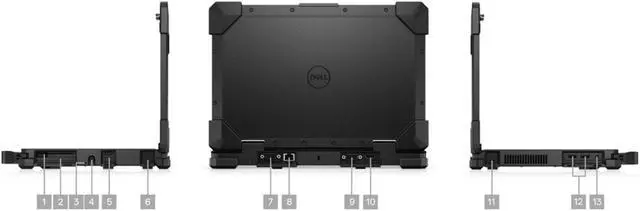 Alt view image 3 of 6 - Dell Latitude Rugged Extreme 7330 Laptop (2022) Touch | 13.3" 1920x1080 FHD | Core i5 - 1145G7 - 256GB SSD Hard Drive - 16GB RAM | 4 cores @ 4.4 GHz Win 11 Pro Black