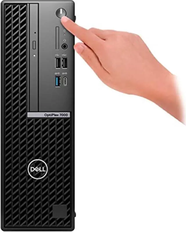 Alt view image 3 of 6 - Dell Optiplex 7000 SFF Small Form Factor Desktop (2022) | Core i5 - 12500 - 256GB SSD Hard Drive - 16GB RAM - AMD RADEON RX 550 | 6 cores @ 4.6 GHz - 4GB GDDR5 Win 11 Pro Black