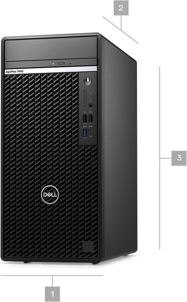 Alt view image 2 of 5 - Dell Optiplex 7000 MT Desktop (2022) | Core i9 - 12900K - 2TB HDD + 1TB SSD Hard Drive - 64GB RAM - Nvidia GeForce RTX 3070 | 16 cores @ 5.2 GHz - 8GB GDDR6 Win 11 Pro Black