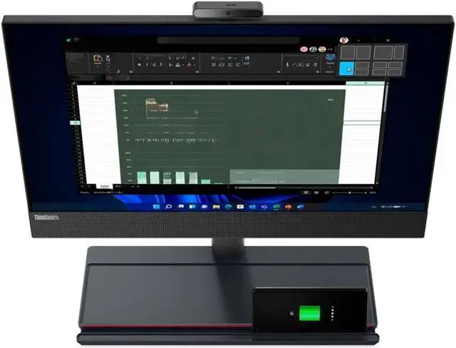 Main image of Lenovo ThinkCentre M90a Pro Gen 3 AIO (2022) | 23.8" 2560x1440 QHD | Core i3 - 12100 - 1TB SSD Hard Drive - 16GB RAM | 4 cores @ 4.3 GHz Win 11 Pro Black
