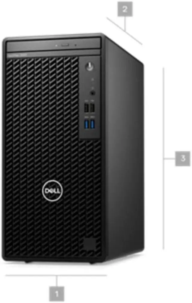 Alt view image 2 of 6 - Dell Optiplex 3000 MT Desktop (2022) | Core i5 - 12500 - 512GB SSD + 1TB HDD Hard Drive - 16GB RAM - Nvidia GeForce GT 1030 | 6 cores @ 4.6 GHz - 2GB GDDR5 Win 11 Pro Black