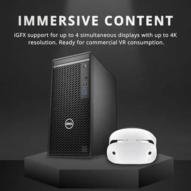 Alt view image 6 of 6 - Dell Optiplex 3000 MT Desktop (2022) | Core i5 - 12500 - 512GB SSD + 1TB HDD Hard Drive - 16GB RAM - Nvidia GeForce GT 1030 | 6 cores @ 4.6 GHz - 2GB GDDR5 Win 11 Pro Black