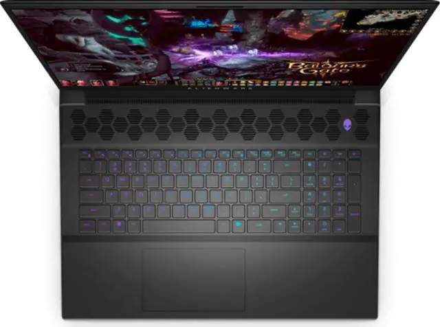 Alt view image 6 of 6 - Dell Alienware m18 Laptop (2023) | 18" 1920x1200 FHD+ 480Hz | Core i7 - 13700HX - 1TB SSD Hard Drive - 32GB RAM - Nvidia GeForce RTX 4070 | 16 cores @ 5 GHz - 8GB GDDR6X Win 11 Home Black