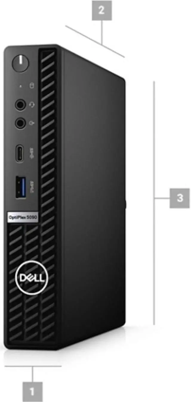 Alt view image 2 of 6 - Dell Optiplex 5090 Micro Desktop | Core i7 - 10700T - 256GB SSD Hard Drive - 16GB RAM | 8 cores @ 4.5 GHz Win 11 Pro Silver
