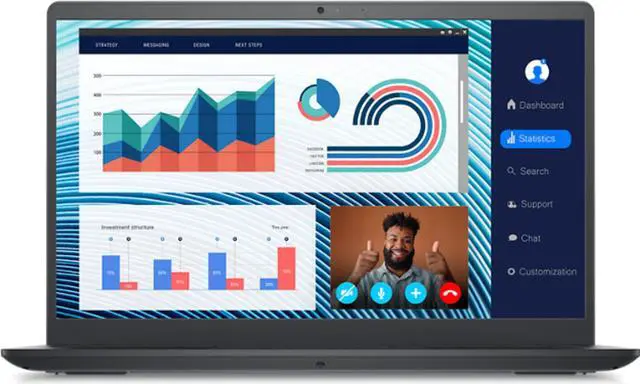 Alt view image 2 of 6 - Dell Vostro 3420 Laptop (2022) | 14" 1920x1080 FHD | Core i5 - 1235U - 512GB SSD Hard Drive - 4GB RAM | 10 cores @ 4.4 GHz Win 11 Pro Black