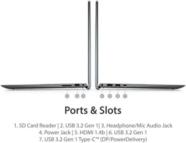 Alt view image 5 of 6 - Dell Inspiron 5515 Laptop | 15.6" 1920x1080 FHD | Ryzen 5 - 5500 - 512GB SSD Hard Drive - 16GB RAM | 6 cores @ 4.2 GHz Win 11 Home Silver