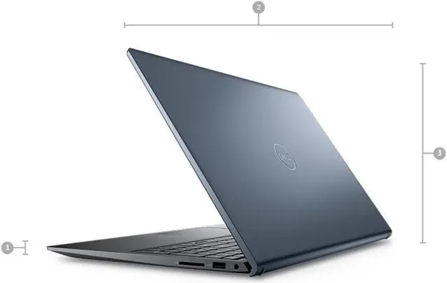 Alt view image 2 of 6 - Dell Inspiron 5515 Laptop | 15.6" 1920x1080 FHD | Ryzen 5 - 5500 - 512GB SSD Hard Drive - 16GB RAM | 6 cores @ 4.2 GHz Win 11 Home Silver