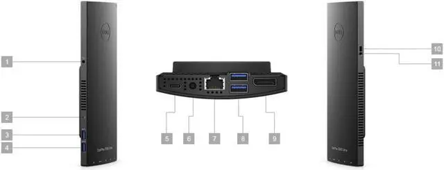 Alt view image 3 of 6 - Dell Optiplex 3090 Ultra Desktop | Core i5 - 1145G7 - 256GB SSD Hard Drive - 16GB RAM | 4 cores @ 4.4 GHz Win 11 Pro Black