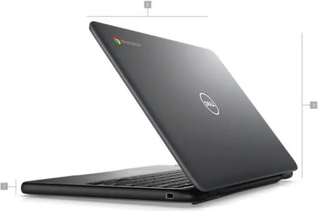 Alt view image 2 of 6 - Dell Chromebook 3110 Laptop (2022) Touch | 11.6" 1366x768 HD | Celeron - N4500 - 64GB SSD Hard Drive - 4GB RAM | 2 cores @ 2.8 GHz Chrome OS Black