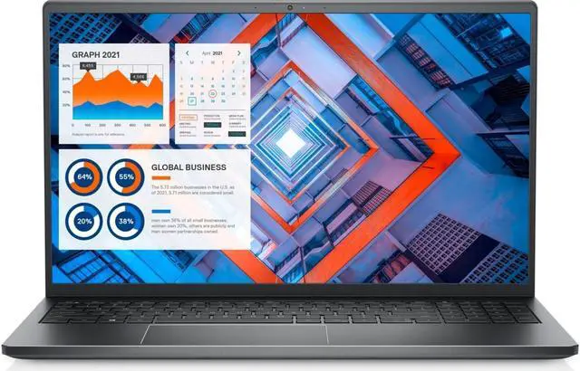 Alt view image 6 of 6 - Dell Vostro 7510 Laptop | 15.6" 1920x1080 FHD | Core i5 - 11400H - 512GB SSD Hard Drive - 8GB RAM - Nvidia GeForce RTX 3050 | 6 cores @ 4.5 GHz - 4GB GDDR6 Win 11 Pro Black