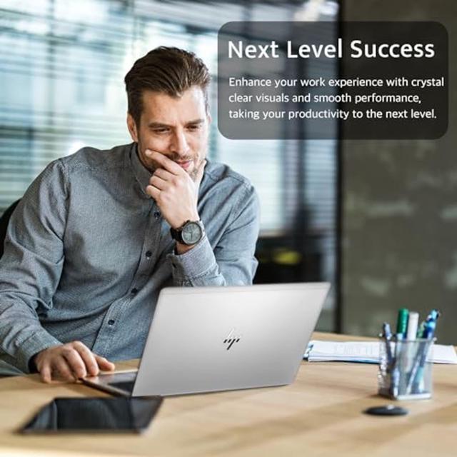 Alt view image 4 of 6 - HP EliteBook 845 G8 Laptop | 14" 1920x1080 FHD | Ryzen 5 Pro - 5650U - 256GB SSD Hard Drive - 8GB RAM | 6 cores @ 4.2 GHz Win 11 Pro Black