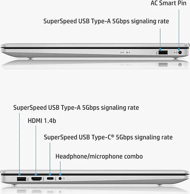 Alt view image 2 of 6 - HP 17-by4000 Laptop | 17.3" 1600x900 HD+ | Core i3 - 1115G4 - 256GB SSD Hard Drive - 4GB RAM | 2 cores @ 4.1 GHz Win 11 Home Black