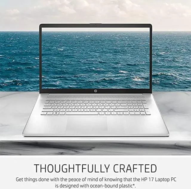 Alt view image 5 of 6 - HP 17-by4000 Laptop | 17.3" 1600x900 HD+ | Core i3 - 1115G4 - 256GB SSD Hard Drive - 4GB RAM | 2 cores @ 4.1 GHz Win 11 Home Black