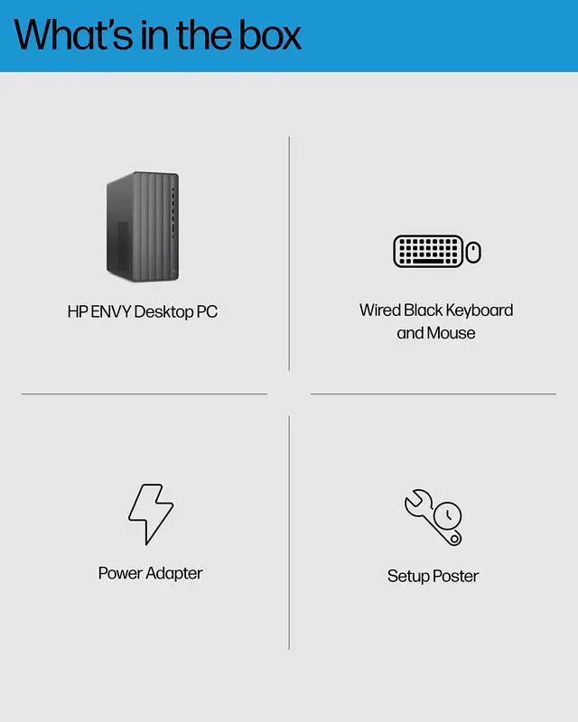 Alt view image 5 of 6 - HP Envy te01-3000i Desktop (2022) | Core i5 - 12400 - 1TB SSD Hard Drive - 16GB RAM | 6 cores @ 4.4 GHz Win 11 Home Black