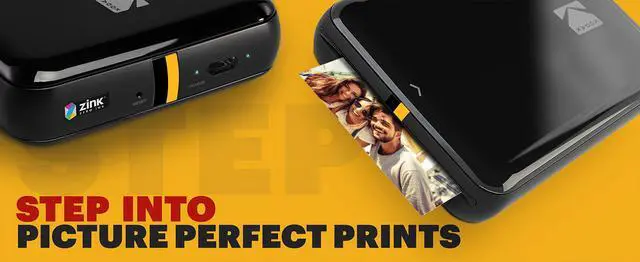 Alt view image 2 of 7 - KODAK Step Wireless Mobile Photo Mini Printer (Black) Compatible w/ iOS & Android, NFC & Bluetooth Devices