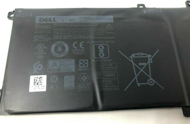 Genuine OEM 97Wh, 11.4V 6GTPY Dell Battery for Dell XPS