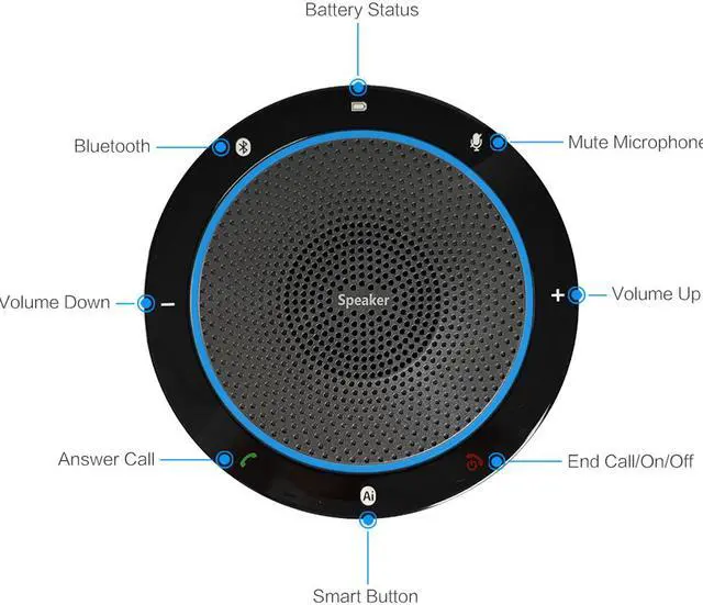 Alt view image 2 of 7 - SPEAKER  USB&Wireless Smart Speakerphone  Multimedia Streaming