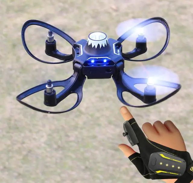 Alt view image 3 of 7 - Gesture sensing drone folding aircraft quadcopter somatosensory control remote control aircraft
