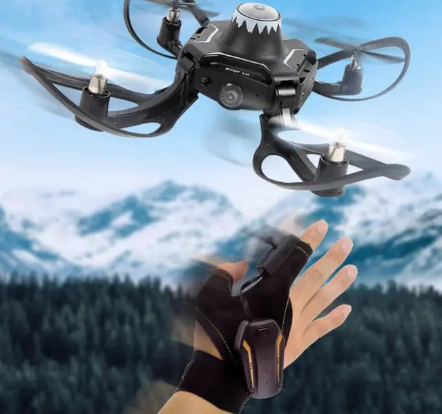 Alt view image 4 of 7 - Gesture sensing drone folding aircraft quadcopter somatosensory control remote control aircraft