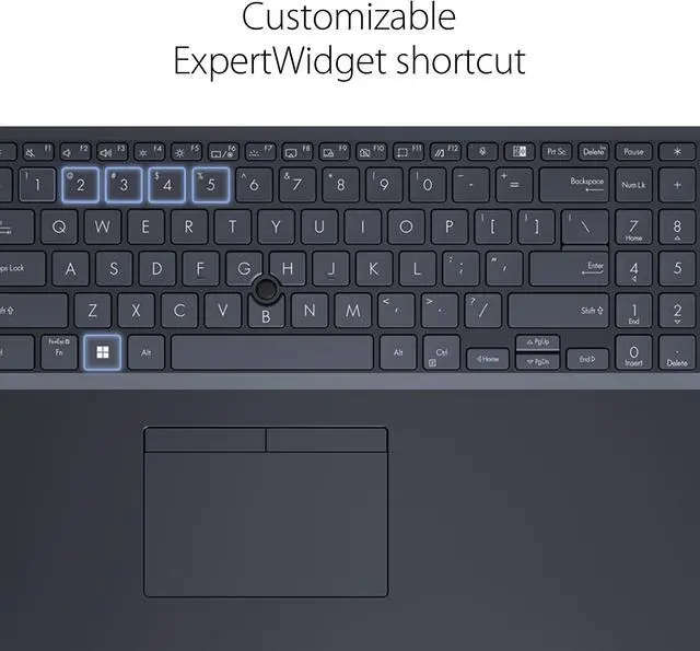 Alt view image 4 of 20 - Asus ExpertBook B2 15.6 Business Laptop - Intel Core i7-1260P - 16GB RAM - 512GB SSD - WiFi 6E - Win 11 Pro B2502CBA-XS74