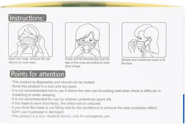 Alt view image 7 of 7 - GS Disposable Face Mask - 50 pcs per box