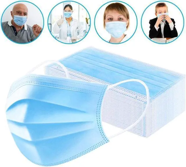 Alt view image 5 of 7 - 200 Pcs 3 Layer Disposable Face Masksr