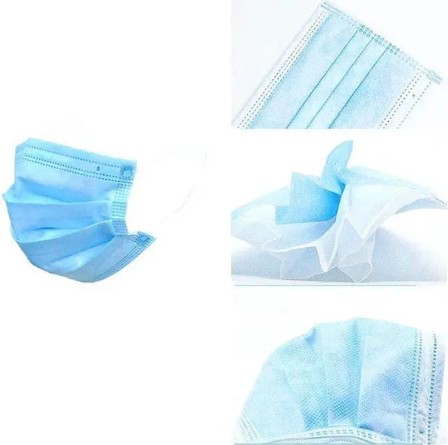 Alt view image 4 of 7 - 200 Pcs 3 Layer Disposable Face Masksr