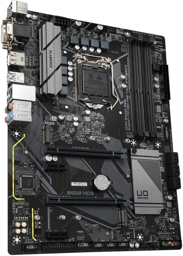 Alt view image 4 of 7 - GIGABYTE B560 HD3 LGA 1200 Intel B560 SATA 6Gb/s ATX Intel Motherboard