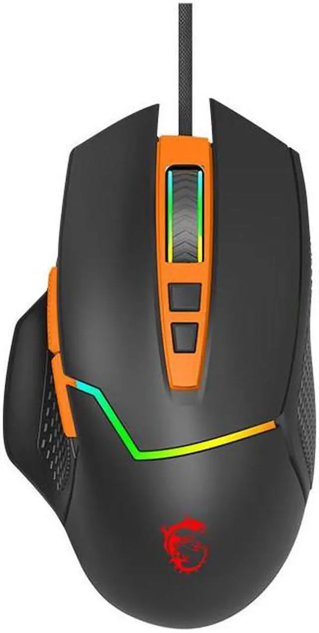 Main image of MSI CLUTCH GM20 V2 Gaming Mouse, Wired, RGB Glare, Dragon Spirit Lamp Of Faith,  Gaming Mouse, Ergonomics, Black/Orange