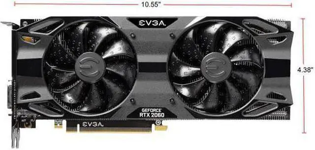 Alt view image 2 of 7 - EVGA GeForce RTX 2060 SC Ultra GAMING, 06G-P4-2067-KR, 6GB GDDR6, Dual HDB Fans