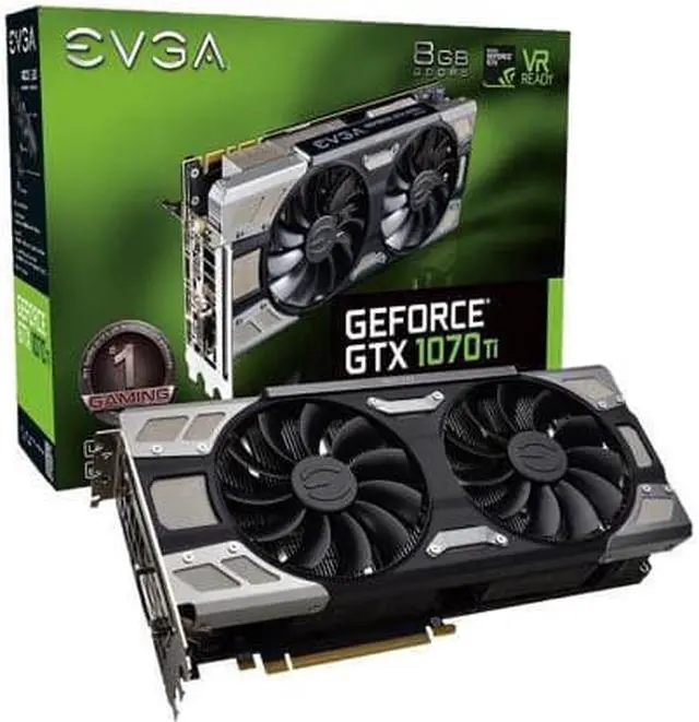 Alt view image 2 of 3 - EVGA GeForce GTX 1070 Ti FTW ULTRA SILENT GAMING, 8GB GDDR5, ACX 3.0 & RGB LED Graphics Card 08G-P4-6678-KR