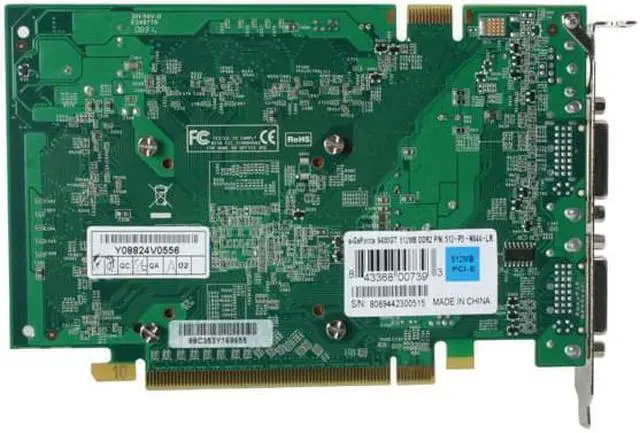 Alt view image 4 of 7 - EVGA GeForce 9400 GT 512MB DDR2 PCI Express 2.0 x16 SLI Support Video Card 512-P3-N944-LR