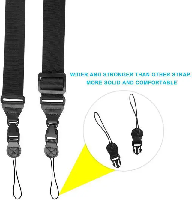 Alt view image 6 of 7 - Adjustable Shoulder Strap Multifunctional Neck Strap Replacement for iPad Case Tablet Case Shoulder Messenger Bags Luggage Nylon Black 35.4-61