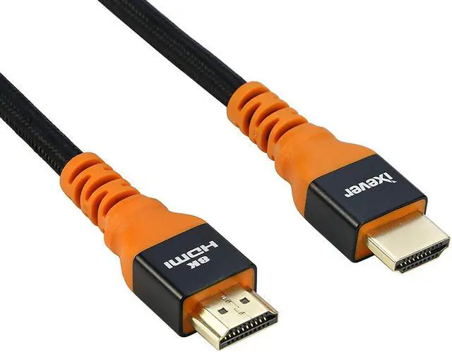 Main image of 8K HDMI Cable 6.6Ft, IXEVER HDMI 2.1 Cable Ultra High-Speed 48Gbps [8K@120Hz] Nylon Braided Cord Support Dynamic HDR, Dolby Atmos for with Apple TV, Nintendo Switch, Xbox, PS4, Roku, Projector