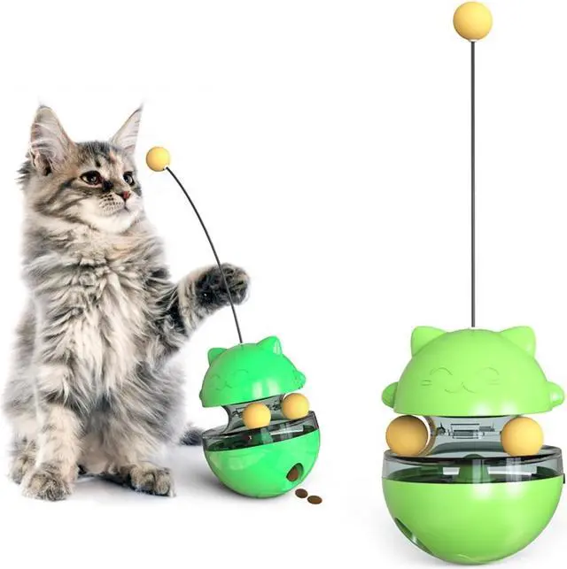 Alt view image 2 of 7 - 3MNSCD Cat Treat Dispenser Cat Toy Pet Food Treat Ball-Adjustable Cat Ball and Treat Dispensing Pet Toys Pets