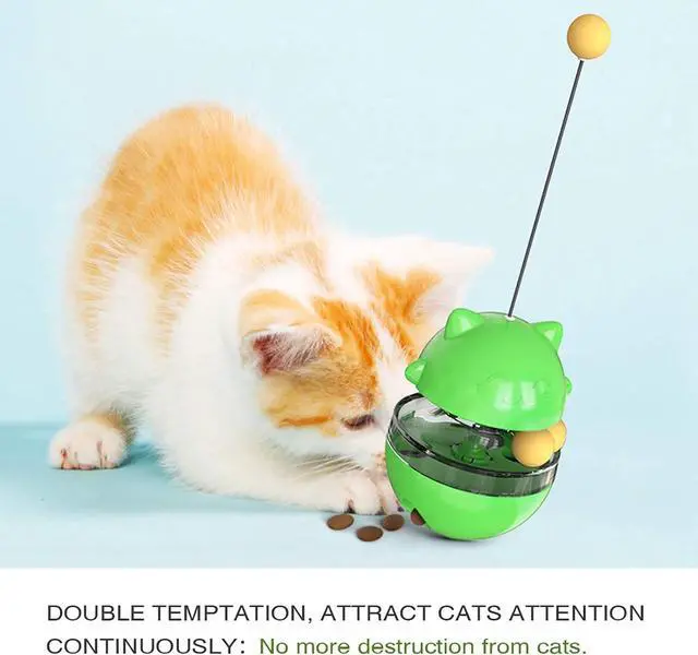 Alt view image 4 of 7 - 3MNSCD Cat Treat Dispenser Cat Toy Pet Food Treat Ball-Adjustable Cat Ball and Treat Dispensing Pet Toys Pets