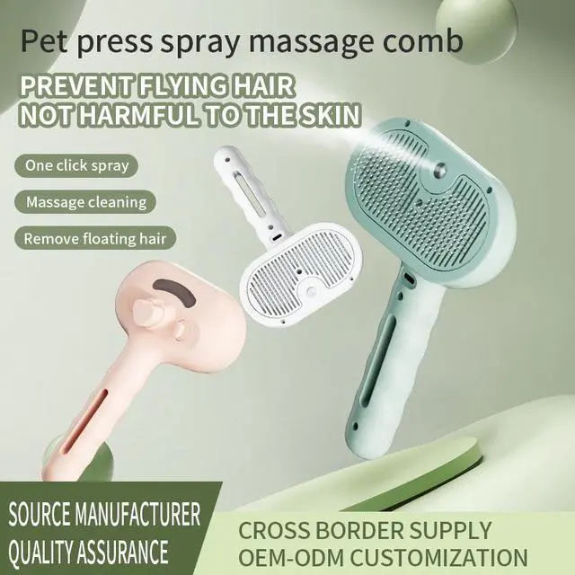 Alt view image 2 of 7 - Pet Grooming Brush for Dogs Pet Spray Massage Comb Cats Brush Dog Brush Shedding, Cat Brushes for Long or Short Haired Cats, Cat Hair Brush Pink