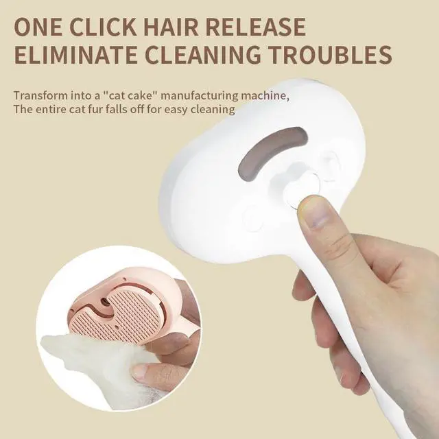 Alt view image 7 of 7 - Pet Grooming Brush for Dogs Pet Spray Massage Comb Cats Brush Dog Brush Shedding, Cat Brushes for Long or Short Haired Cats, Cat Hair Brush Pink