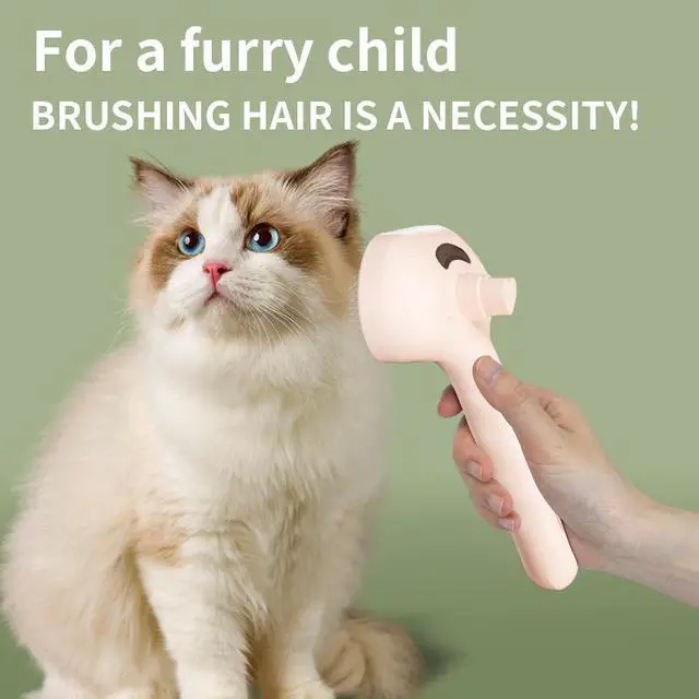 Alt view image 3 of 7 - Pet Grooming Brush for Dogs Pet Spray Massage Comb Cats Brush Dog Brush Shedding, Cat Brushes for Long or Short Haired Cats, Cat Hair Brush Pink
