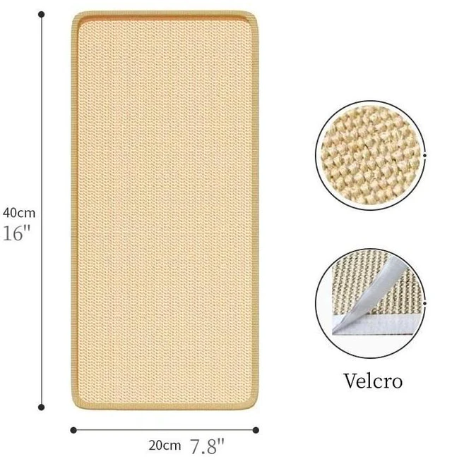 Alt view image 4 of 7 - 2 Pieces Cat Hammock Wall Mounted Floating Wall Shelf with Cat Scratching Mat Thick Solid Wood Cat Tree for Cat