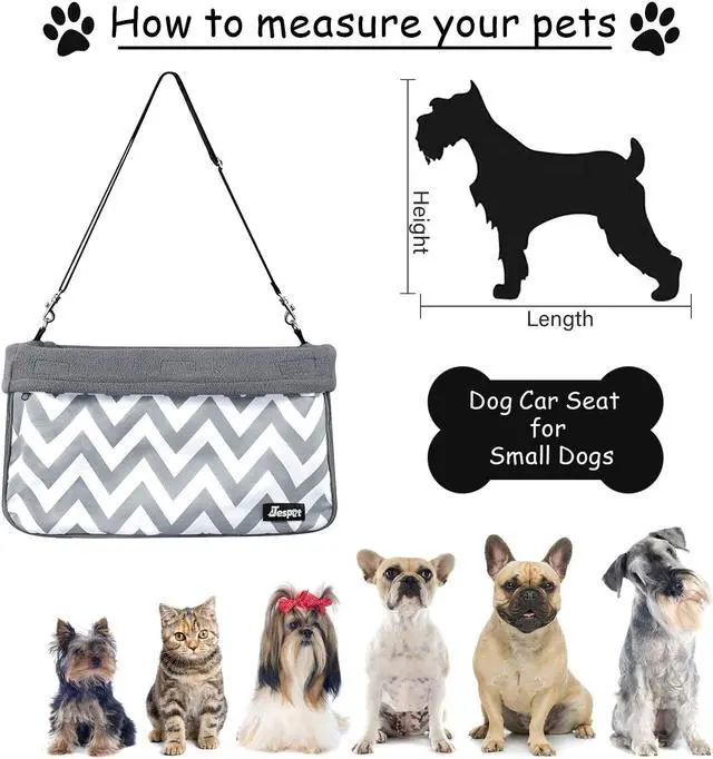 Alt view image 2 of 7 - GOOPAWS Car Travel Dog Booster Seat, Elevated Pet Bed for Cars, Portable Pet Car Seat Travel Carrier with Seat Belt for 24lbs Pets