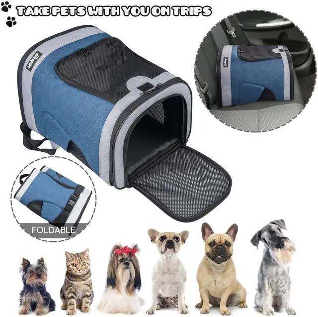 Alt view image 2 of 7 - Jespet Dog & Cat Carrier Backpack, Soft Carrier Backpack Ideal for Traveling, Hiking, 17-in