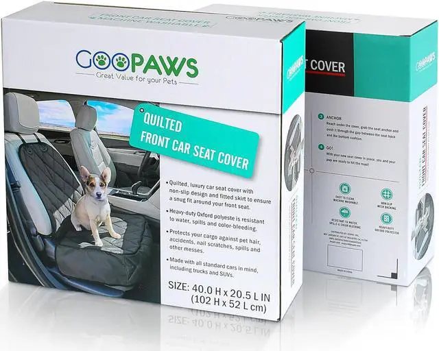 Alt view image 6 of 6 - GOOPAWS Dog Front Car Seat Cover, Waterproof, Scratch Proof & Non Slip, Durable Pet Front Car Seat Cover for Trucks, SUV